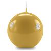 Cereria Di Giorgio - Candela Sfera decorata con Margherite - Colore Senape - Diametro 10 cm - Durata 49 ore - Con sacchetto regalo - Spring Collection - Artigianale