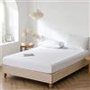 Good Nite Lenzuolo con angoli per letto king size, 25 cm, tasca extra profonda, morbida e traspirante, lavabile in lavatrice (bianco, king size)
