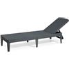 Lettino Prendisole da Giardino 187,5x58x29 cm in Resina Keter Jaipur Antracite