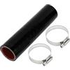 A ABSOPRO 1 Set 30mm/1.18 ID 150mm/5.91 Lunghezza 0 Gradi Nero Rosso Tubo in Silicone per Auto con Morsetti Tubo del Refrigerante Universale