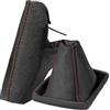 L & P Car Design Cuffia cambio e Freno a mano compatibile con Opel Astra H 2004-2010 - nero rosso - vera pelle - leva cambio manuale - (A0018-3)