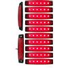YUK Luci di segnalazione laterali a 6 LED da 9,6 cm, per camion, luci di segnalazione ambra, luci di posizione posteriori, luci di segnalazione per cabina di camion, luci di segnalazione RV