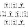 Oldbones - Elementi di fissaggio per moto da corsa a sgancio rapido, anello a D, 1/4 di giro, rivetti di fissaggio per carenatura, tipo B, 14 mm, colore Nero scuro (confezione da 10)