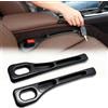 OTTOOPPXIN 2 Pezzi Car Seat Gap Filler, 40,9 x 6,5 cm Riempitivo Universale per Fessure del Sedile Auto, Tappi per Sedili Auto Flessibile, per La Maggior Parte dei Modelli di Autoveicoli Nero