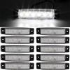 GSRECY Luci di segnalazione laterali a 6 LED da 9,6 cm, per camion, luci di segnalazione ambra, luci di posizione posteriori, luci di segnalazione per cabina di camion, luci di segnalazione RV