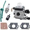 CYWVYNYT Set per carburatore CYWVYNYT per Stihl FS38 FS45 FS46 FS55 FS74 FS75 FS80 FS85 HL45 HL75 HS70 HS74 KM55 KM55R, carburatore con set di tubi del carburante, filtro dell'aria di ricambio
