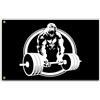siixoi Gorilla - Bandiera per sollevamento pesi, 0,9 x 1,5 m, motivazionale, per fitness, decorazione per casa, palestra, camera universitaria, parete, garage, bandiera decorativa