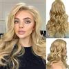 karissa Hair 613 parrucche sintetiche lunghe ondulate bionde fatte a macchina per le donne, resistenti al calore, 50,8 cm