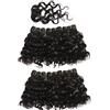 Aiokrtse Capelli vergini brasiliani 100% capelli umani fasci brasiliani capelli ricci 6 pacchi 8 pollici con 1 piccola chiusura Colore nero naturale 210 grammi