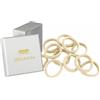 HAARallerliebst Elastici per capelli extra morbidi (10 pezzi, beige chiaro, 4 cm), con scatola per la conservazione (colore scatola: bianco; colore: beige)