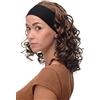 WIG ME UP - Parrucca Donna Fascetta(fissa) Voluminosa Chioma Ricciuta Lunga fino alle Spalle Castano Mix di Nero e Castano BRO-704-12