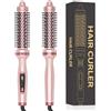 UKLISS Spazzola termica 32 mm, display LCD Thermal Brush 160 - 200 ℃, spazzola rotonda termica ionica, doppia tensione per viaggio, per acconciatura - pettine, ricci, lisci (rosa)
