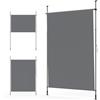 YEAUPE PRO Tenda da sole verticale per esterni, 100 x 300 cm, grigio scuro, senza forature, con morsetto a manovella, adatta per balconi, terrazze, esterni e giardino, frangivista resistente alle