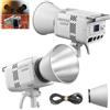 Godox LE200Bi 220 W Bi-Color COB LED Video Light with Bowens mount, 2800 K-6500 K, CRI/TLCI≥98, 0-100% Dimming, 11 modalità FX, controllo Bluetooth/DMX per lo streaming di studio