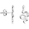 SOFIA MILANI - Orecchini da Donna in Argento 925 - con Pietra Zircone - Orecchino a Perno Serpente - E2282