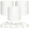 LVNRIDS Braccialetti in silicone 100 pezzi Bianco, 16 cm Braccialetti Elastici in Gomma per Bambini, Riutilizzabile Braccialetto Colorati per Feste, Compleanno, Scolastica