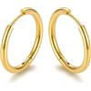 GoldChic Orecchini a Cerchio Donna, 16mm Oro Orecchini Cerchio Piccolo Donna Ipoallergenici e Abbinabili in Acciaio Inossidabile