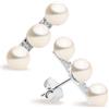 Secret & You Orecchini donna perle coltivate d'acqua dolce 4-5 mm Button Secret & You - Orecchini in argento sterling 925 rodiato con dadi.