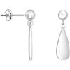 SOFIA MILANI - Orecchini da Donna in Argento 925 - Orecchino Pendente a Goccia Sfera - E1847