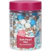 FunCakes Soft Pearls Mix Blue Celebration: Perle di Zucchero Commestibili per Decorare Torte, Crostate e Cupcake, Ottimo Gusto, Ottime per Decorazioni, 80 g