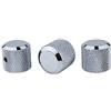 Guyker 3Pcs Potentiometer Control Knobs with 6mm(0.24") Dia. Shaft Pot - High Grade Knurled Volume Tuning Audio Knob Replacement for Electric Guitar or Precision Bass - CNC Machined(Chrome)