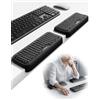 VAYDEER Set di 2 Cuscini per Gomito a Forma di L — Poggiapolso e Supporto Avambraccio in Memory Foam per Bordi della Scrivania, Antiscivolo ed Ergonomico per Ufficio, Casa e Gaming (Nero)