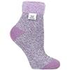 HEAT HOLDERS - Donna Invernali Calde Casa Calze a Righe per Dormire (37/42, Lilac (S Rib))