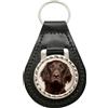 Gifshop UK Portachiavi in Pelle Per Flat-Coated Retriever