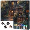 TISHIRON Puzzle vintage libreria per adulti 1000 pezzi, biblioteca impegnativa puzzle adulti 1000 pezzi, 70 x 50 cm, puzzle game per donne decorazione della casa (libri e serie fiori)