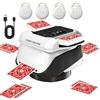Dyovbze Miscelatore e distributore automatico di carte 2 in 1, rotazione a 360° per 1-2 mazzi, con 4 telecomandi, miscelatore elettrico per 2-12 giocatori, ricaricabile, silenzioso, ideale per il poker
