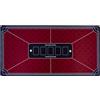 Engelhart-320991 - Tappetino da Poker Texas Hold'Em Rosso 118 × 59 cm - Poliestere + Gomma Antiscivolo - Zone di Gioco Segnate - Accessorio Carte Pieghevole