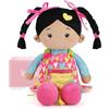 LeyaDoll bambola di peluche 40 cm, giocattolo sensoriale e educativo ispirato al metodo Montessori, morbida compagna per neonati 0-3 anni, idea regalo di compleanno per bambina-Sweetheart Girl-tanned