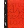 Lamela 7CTE004R-Quaderno con rilegatura a spirale, 4 mm, colore: rosso