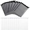 Eterspr 20 Pezzi Sacchetto Filtro per Acquario, Sacchetto Filtro, Sacchetto Filtro in Rete per Acquario in Rete di Nylon, per Laghetto, Piscina, Acquario, Giardino (Nero, Bianco)