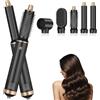 Dryhsip 5 In 1 Spazzola Asciugacapelli Regalo, Air Styler Per Capelli Ad Aria Calda, Hair Airstyler Hairstyler Arricciacapelli, Set Spazzole Con Phon/Phone Multifunzione Lissante Rotonda - Raven