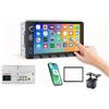 Fuluku 2 DIN Autoradio MirrorLink, 7 Pollici Schermo Tattile Stereo Auto con Bluetooth/FM/AUX/TF/Telecamera Posteriore/SWC