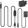 Raeisusp 5V Kit adattatore USB AC-PW20 + NP-FW50 Batteria virtuale per Sony NEX3 NEX 5 7 SLT-A33 A55 SLT-A35 a7/7R a7II a6000 a3000