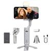 Hohem isteady XE KIT 3 Assi stabilizzatore cardanico Smartphone con luce per iPhone telefono Android per vlog Youtube Registrazione video dal vivo Mano Pieghevole stabilizzatore cardanico Grigio Combo