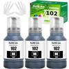 FANSHENG 102 Inchiostro Compatibile con Epson 102 Flaconi di Inchiostro per Ecotank ET-2750 ET-4750 ET-4850 ET-3850 ET-2756 ET-2751 ET-2850 ET-2856 ET-3700 ET-3750 ET-4856 ET-15000 (3 Pack, Nerox3)