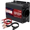 LVYUAN inverter 12V a 220V 230V 500W convertitore di tensione, convertitore di potenza con doppia porta USB e prese UE