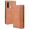 WEIOU Leather Folio Cover per Xiaomi Redmi Note 8 2021, Custodia in Pelle PU Magnetica Libro Flip Portafoglio con [Funzione Stand]. Marrone