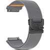 RUIMAYA Cinturino per Orologio in Nylon 20mm Compatibile con Garmin Vivoactive 6/5/3/Forerunner 55/245/645 Music, Cinturino Elastico Intrecciato per Orologio per Galaxy Watch 7/6/5, Grigio