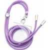 N NEWTOP Cordino Tracolla Regolabile Cinghia Laccetto Corda TPU da Cover Appendere Catena Rimovibile Estate Mare Sport Fitness Inverno Montagna Universale per Cellulare Smartphone (Viola)