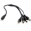 Keple Splitter di alimentazione DC da 1 a 4 spine connettore a Y 4 dispositivi che utilizzano 5,5 x 2,1 mm cilindri DC, adattatore, cavo compatibile con JOOAN, PECHAM TMEZON HD ZOSI HD SANNCE BG CCTV PSU