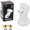 Premium X PremiumX Single LNB Digital SAT per 1 partecipante bianco testa di ricezione 0,1 dB DVB-S2 HDTV 4K, protezione dalle intemperie, 2 connettori F