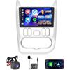 Inefala 2+64G Radio per Renault Logan 1 Sandero 2009-2015 Largus Dacia Duster Android 15 con Wireless CarPlay Android Auto, 9 Pollici Schermo per Auto Soporta Bluetooth WIFI 26UI GPS FM EQ SWC AHD