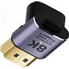 cablecc Adattatore di estensione HDMI maschio a HDMI 2.1 femmina angolato verticale a 90 gradi compatibile HDTV 8K 60Hz