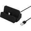 Menibeuty Stazione di ricarica USB C per smartphone, docking station di qualità, con cavo, per Galaxy S24 Note 20 Hua Wei P50 Xiaomi et (nero)