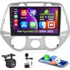 Inefala 4+64G Autoradio per Hyundai i20 2008-2012 Android 15 con Wireless CarPlay Android Auto, 9'' Schermo per Auto Soporta Bluetooth WIFI GPS FM/RDS 32EQ SWC AHD Telecamera Posteriore