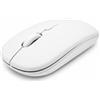 Generico Mouse Wireless Bluetooth Sottile e Silenzioso - Design Leggero e Portatile per Ufficio, Casa e Viaggio - Compatibile con Dispositivi Bluetooth - Batteria non Inclusa (Bianco)